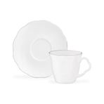 Madame Coco Vela 6 Kişilik 12 Parça Kahve Fincan Takımı - Beyaz/silver - 90 Ml Çok Renkli