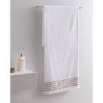 Madame Coco Velours Pamuklu Banyo Havlusu - Beyaz/bej - 70X140 cm - 70 x 140 cm