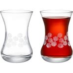 Madame Coco White Flowers 6'lı 155 ml Çay Bardağı