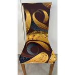 Madame Deco Dijital Baskılı Likralı Sandalye Kılıfı - 34 x 48 cm - Kahverengi