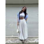 Madame Do You Keten Beyaz Etek - 001-Beyaz - 38