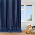 Madame Dower Taç 4 Katmanlı Indigo Güneşlik Perde - Toz Önleyici, Ses Yalıtımı, Sıcak ve Soğuk Yalıtımı - 500 x 260 cm