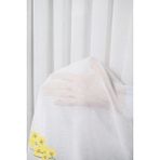 Madame Dower Taç Naturel Keten Tül Perde 1x3 Sık Pile - Kırışmaz Ütü Gerektirmez - Dökümlü Extra Gramajlı - Ekru - 330 x 210 cm