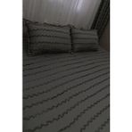 Madame Dower Wave İskandinav Koyu Gri 2'li Yastık Kılıfı 50x70 Cm - Wave Koyu Gri Fon Perde İle %100 Uyum Antrasit