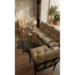 Madame Home Açelya Balkon, Bahçe, Cafe - Salon - Metal Kanepe Koltuk Takımı 3+1+1 + Masa Açık Gri