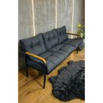 Madame Home Antrasit Balkon, Bahçe, Cafe - Metal Kanepe Koltuk Takımı – 3’ Lü