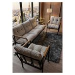 Madame Home Gri Balkon, Bahçe, Cafe - Metal Kanepe Koltuk Takımı - 3+1+1