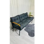 Madame Home Karanfil Balkon, Bahçe, Cafe - Metal Kanepe Koltuk Takımı – 3’ Lü