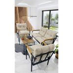 Madame Home Krem Nilüfer Oturma Grubu 2-1-1 Sehpa