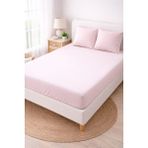 Madame Home Ranforce Çift Kişilik Lastikli Çarşaf Takımı %100 Pamuk 160X200 & 180X200 +30 cm Köşe Derinliği 2 Yastık Kılıfı - Pudra - 160*200