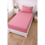 Madame Home Ranforce Lastikli Çarşaf Takımı Tek Kişilik %100 Pamuk 30 cm Derinlik - Pembe - 90*190