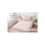 Madame Home Tek Kişilik Bej Lastikli Çarşaf Takımı 90x190 cm + 20 cm Yükseklik %100 Pamuk
