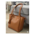 Madame Üç bölmeli kadın kol çantası kaliteli suni deri shopper