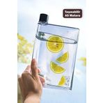 Madamev A5 Bottle Motivasyon Su Matarası Şeffaf Notebook Taşınabilir Sporcu Suluk Su Şişesi 350 ml