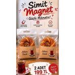 madamini AnkaraTemalı Çıtır Simit Tasarımlı 3D Buzdolabı Magneti - Hediyelik Mini Simit Dekor 2 'li Set