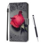 MadBee Huawei P20 Lite/Nova 3E ile uyumlu, deri cep telefonu kılıfı çanta koruyucu kılıf cüzdan katlanır kılıf stant ve kart koyma yeri kılıf Huawei P20 Lite/Nova 3E için (gül A)