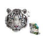 MADD 6004-IAMMWhiteTiger CAPP 886004 Şekilli Yapboz Mini, Kontur Yapbozu Beyaz Kaplan, 300 Parça