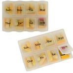 Made Easy Kit Hap Kılıfı - Çıkarılabilir Yedi Günlük Vitamin ve Takviye Kutusu ile Haftalık İlaç Organizatörü - Seyahat Çantası Aksesuarı için Premium Neopren (Şeffaf Plastik Kutular)