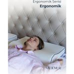 MA'DEMUR Ortopedik Visco Yastık Ergonomik Boyun Destekli Visco Yastık 60x40x11-9 Cm