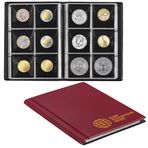 Madeni Para Koleksiyonu 60 Cepli - 4,5 x 4,5 cm / 1,8 x 1,8 inç Bozuk Para Cüzdanı Kitap Bozuk Para Tutucu Albüm Para Penny Cep Koleksiyoncular için Kırmızı CS0106RE