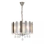 Madera 50'Lik Krom Füme Camlı Kristal Taşlı Avize