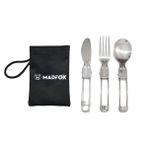 Madfox Heavy Duty 3In1 Katlanır Çatal Kaşık Bıçak Seti