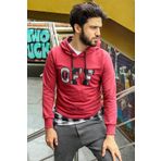 Madmext 2655 Bordo Kapşonlu Erkek Sweatshirt