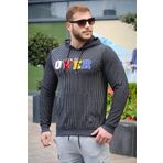 Madmext 2788 Siyah Kapşonlu Erkek Sweatshirt