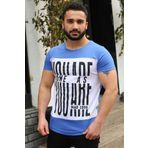 Madmext 3001 Sax Mavi Erkek T-shirt