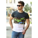 Madmext 3003 Füme Erkek T-shirt