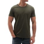 Madmext 3006 Haki Bisiklet Yaka Erkek T-shirt