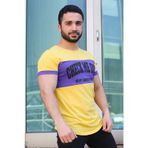 Madmext 3013 Sarı Baskılı Erkek T-Shirt