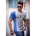 Madmext 3020 Gri Baskılı Gri T-Shirt