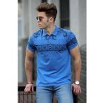 Madmext 3057 Erkek Baskılı Polo Tişört
