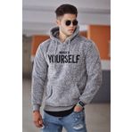 Madmext 4390 Gri Kapşonlu Erkek Sweatshirt