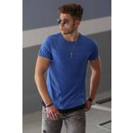 Madmext 4465 Basic Saks Erkek T-Shirt