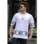 Madmext 4483 Beyaz Erkek T-shirt