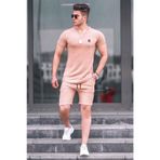 Madmext 4577 Camel Erkek Şort Takım