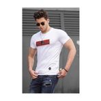 Madmext 4589 Beyaz Erkek T-shirt