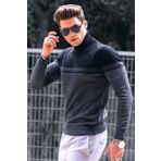 Madmext 46750 Siyah Erkek Kazak