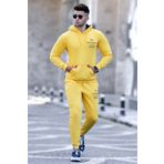 Madmext 4725 Sarı Baskılı Erkek Eşofman
