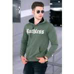 Madmext 4747 Haki Baskılı Erkek Sweatshirt