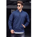 Madmext 4764 Lacivert Kapüşonlu Erkek Sweatshirt