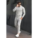 Madmext 48224692-1 Gri Çizgili Erkek Eşofman Takımı