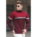 Madmext 5149 Bordo Balıkçı Yaka Erkek Kazak