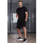 Madmext 5213 Siyah Erkek Şort Takım