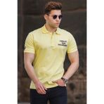 Madmext 5247 Sarı Polo Yaka Erkek Tişört