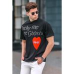 Madmext 5263 Siyah Erkek Tişört
