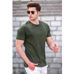 Madmext 5268 Haki Basic Erkek Tişört