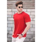 Madmext 5268 Kırmızı Basic Erkek T-shirt